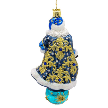 Bellissimo Glass Celestial Santa Ornament