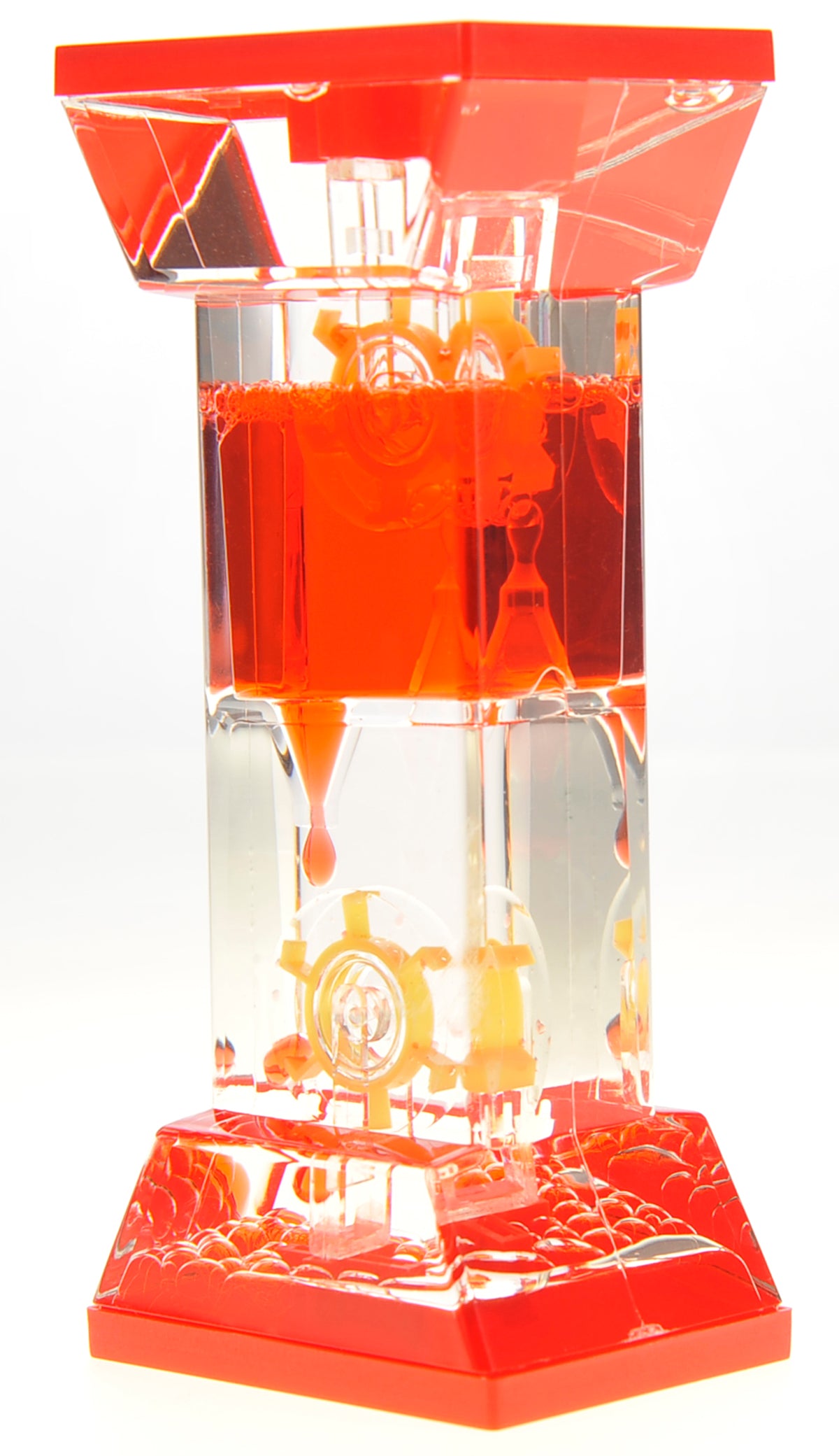 Az Trading & Import Tg02-Red Liquid Motion Bubbler, Multicolor