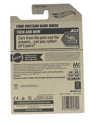 Hot Wheels Ford Mustang Dark Horse | Then and Now Series 7/10