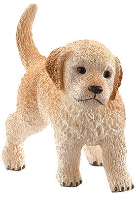 Schleich 16396 Golden Retriever Puppy Figurine- Brown