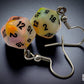 Hook Earrings Festive® Circus™ Mini-Poly d20 Pair