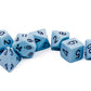 Opaque Pastel Blue/back | 7-Dice, 16mm, 12mm, d10s by Chessex