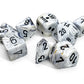 Marble Calcite/blue Polyhedral 7-Dice Set (with bonus die)