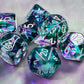 Nebula Fluorite/white Polyhedral 7-Dice Set (with bonus die)