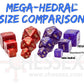 Marble Mega-hedral Green/dark green 7-Die Set