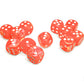 Festive Dahlia/white 16mm d6 Dice Block (12 dice)