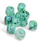 Borealis Kelp/light green Luminary 16mm d6 Dice Block (12 dice)