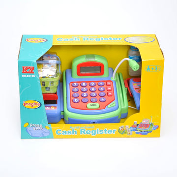 Pretend Play Electronic Cash Register Toy Realistic Actions & Sounds Green
