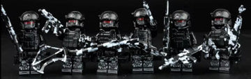 Black Panther Police Set of 6 Custom Minifig