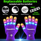 Purple LED Gloves, Light Up Shoe laces and Lighted Beanie Pom Hat Gift Set for Boys and Girls Kids Toys