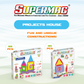 Tinamiri Supermag - House 30 - Magnetic Building Set, Educational construction fun, 30 piece set, Magnet Toys, 0662