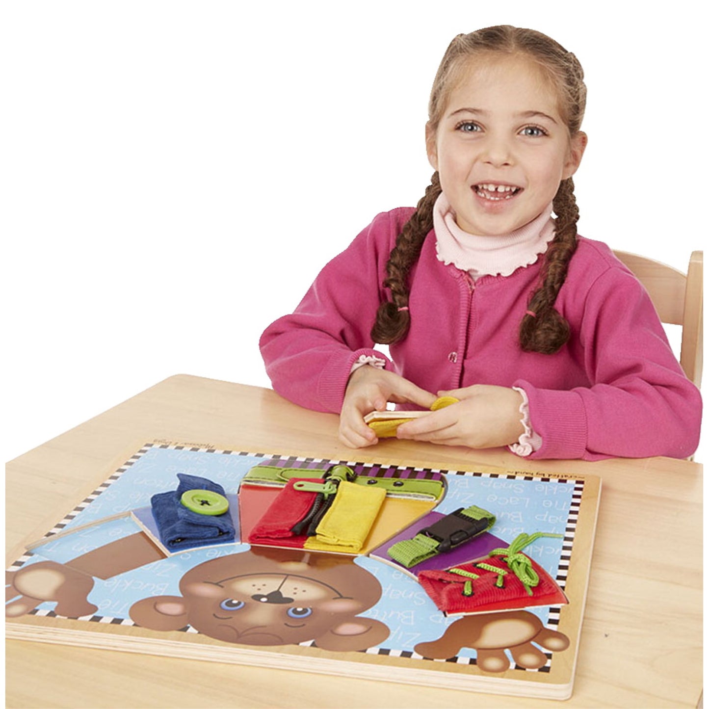 Melissa & Doug Basic Skills Puzzle Board - Wooden Educational Toy for Fine Motor Skills, Ages 3+, Multi, Model 3784