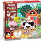 Farm Friends Adventure Big Floor Puzzle – 12 Piece Educational Puzzle for Toddlers Ages 2+