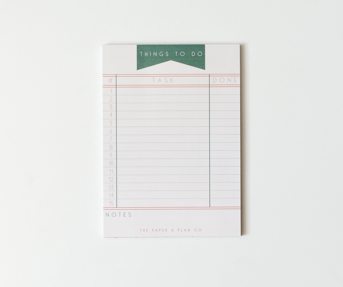 Things to Do Notepad