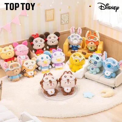 [In Stock] MINISO Disney Squinting Sleepwear Series Plush Keychains Gift Blind Box