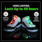 7 Color Strobe LED Light Up Shoe Laces Flashing Glow in the Dark White Tie Shoelaces for Sneakers, Skates, 45 inch