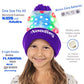 Purple LED Gloves, Light Up Shoe laces and Lighted Beanie Pom Hat Gift Set for Boys and Girls Kids Toys