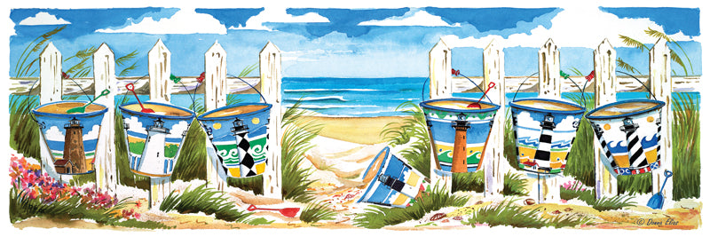 Heritage Puzzle Carolina Beach Buckets - 500 Piece Jigsaw Puzzle