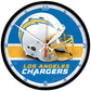 Los Angeles Chargers Clock Wall Style Round Chrome
