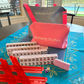 All In One - Mahjong Bundle - American Mahjong Set 166 2-Color Tiles - Blue & Pink Bag  Blue Mat