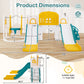 10-in-1 Toddler Slide and Swing Set with Double Slides and Tunnel