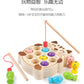 Wooden Ball Kidsren's Wooden Magnetic Kitten Fishing Game Pretend Play Magnetic Early Education Baby Toy Fishing Rod