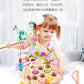 Wooden Ball Kidsren's Wooden Magnetic Kitten Fishing Game Pretend Play Magnetic Early Education Baby Toy Fishing Rod