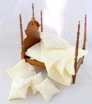 Dollhouse Miniature 1:12 Scale Walnut 4-Poster Bed #T6381