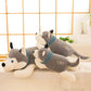 Husky plush toy down cotton pillow doll creative large doll pillow soft husky dog