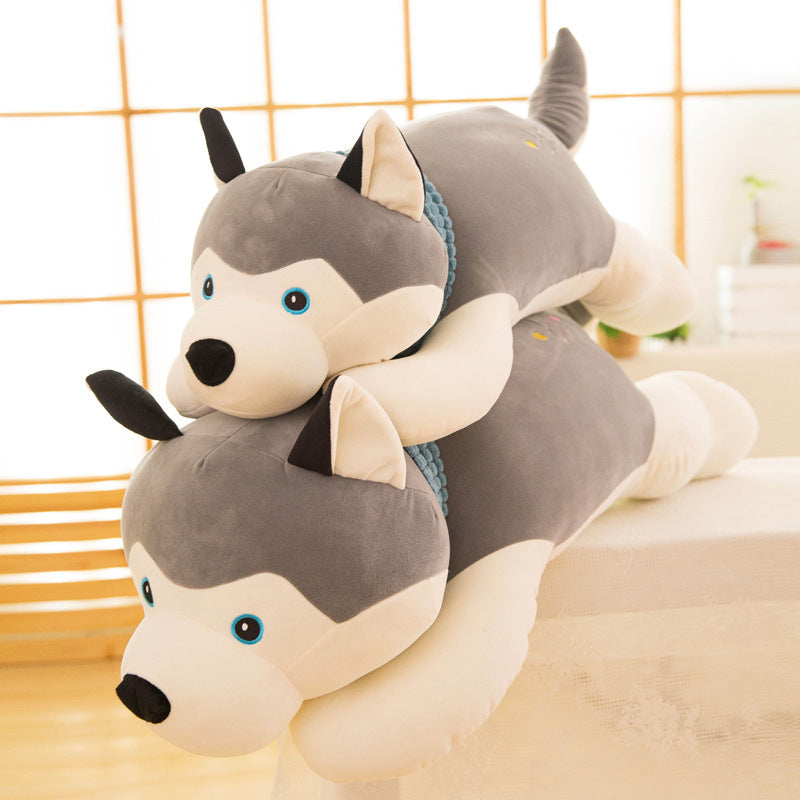 Husky plush toy down cotton pillow doll creative large doll pillow soft husky dog