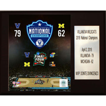 Ncaa Basketball 12X15 Villanova Wildcats 2018 National Champions Plaque