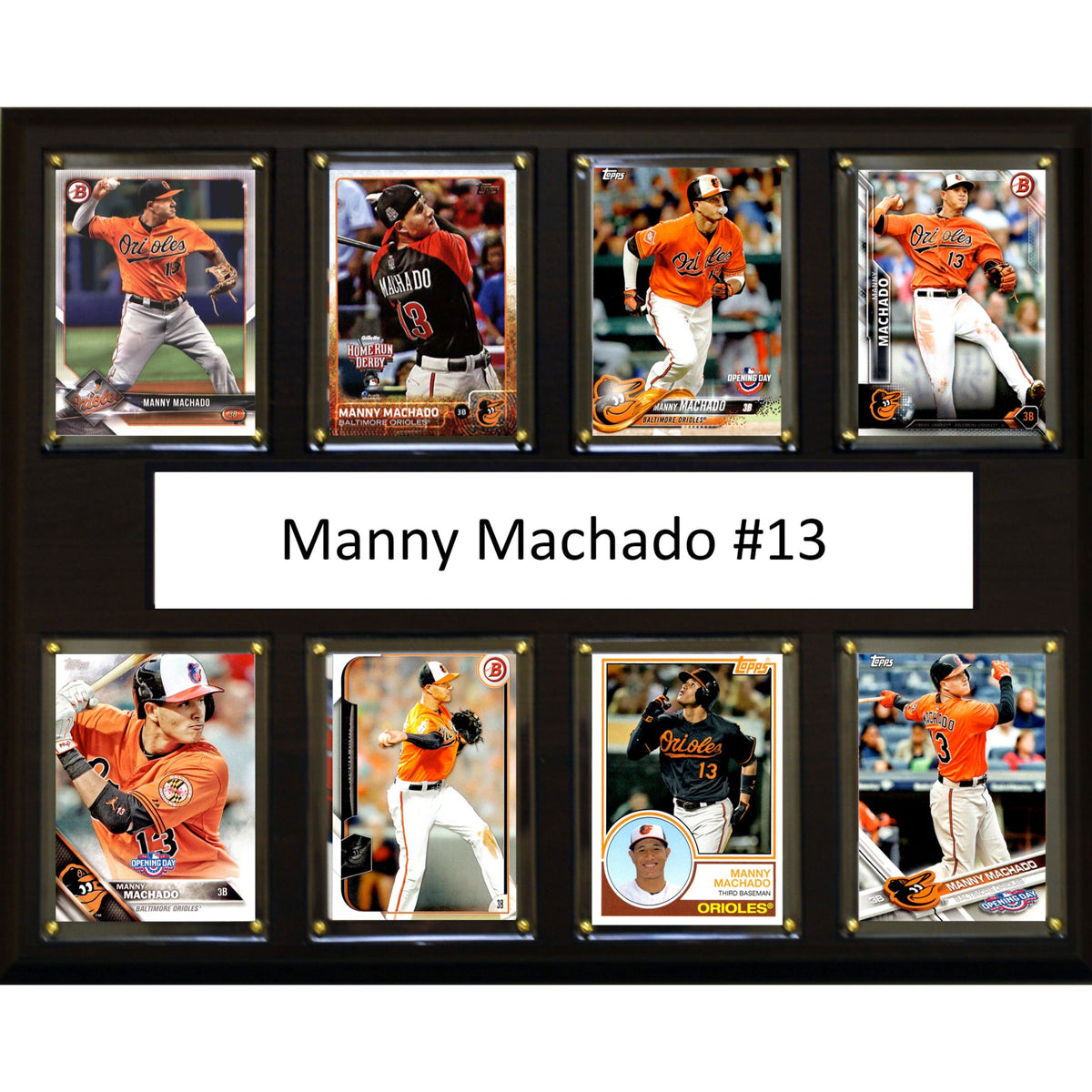 MLB 12x15 Manny Machado Baltimore Orioles 8Card Plaque