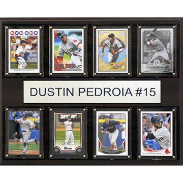 Mlb Boston Red Sox Dustin Pedroia 8-Card Plaque, 12 X 15-Inch