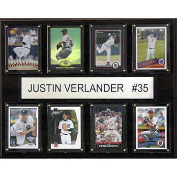 Mlb Detroit Tigers Justin Verlander 8-Card Plaque, 12 X 15-Inch