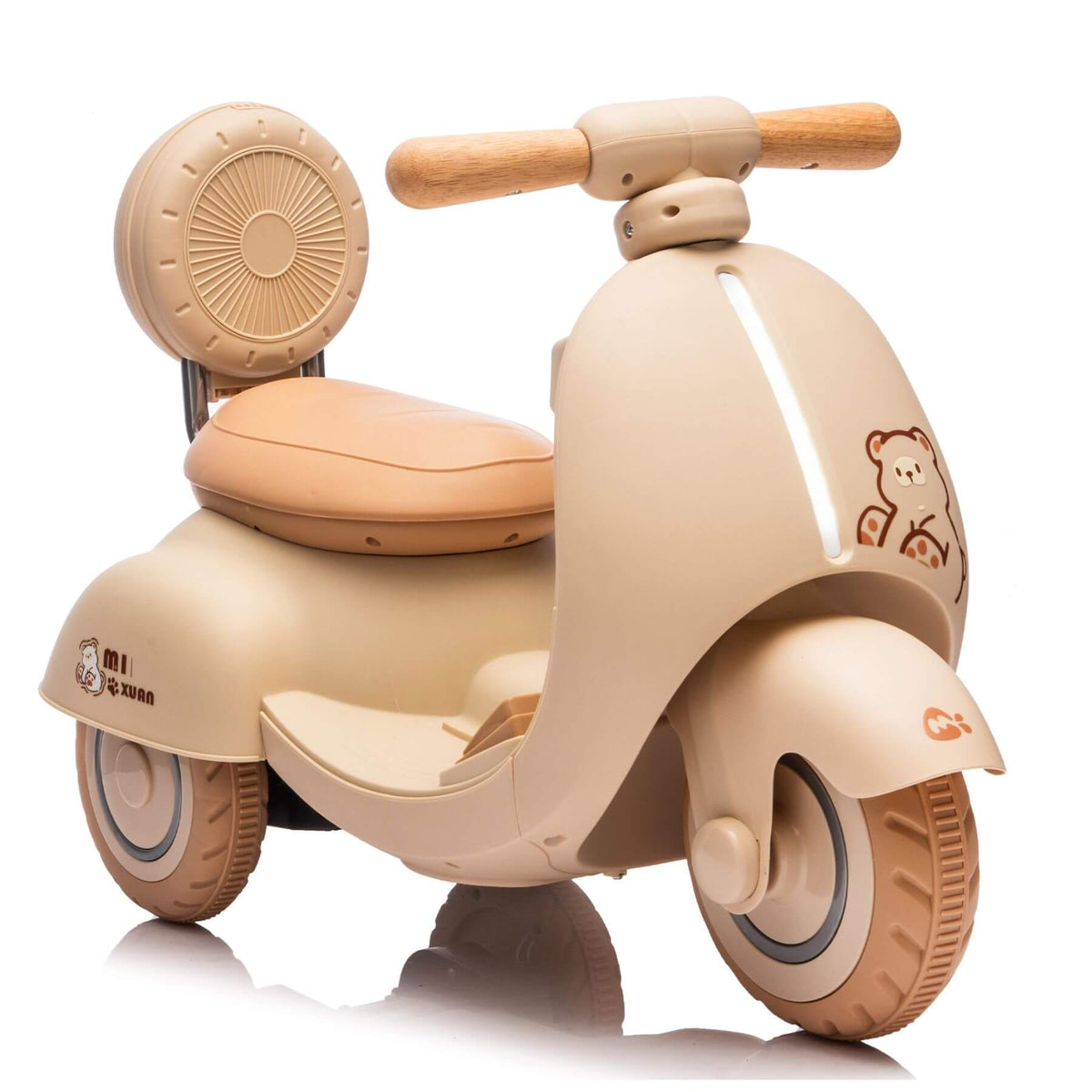 ToyRides Elite 12V Kids Ride On Electric Motorcycle, 1-3 Years, Beige