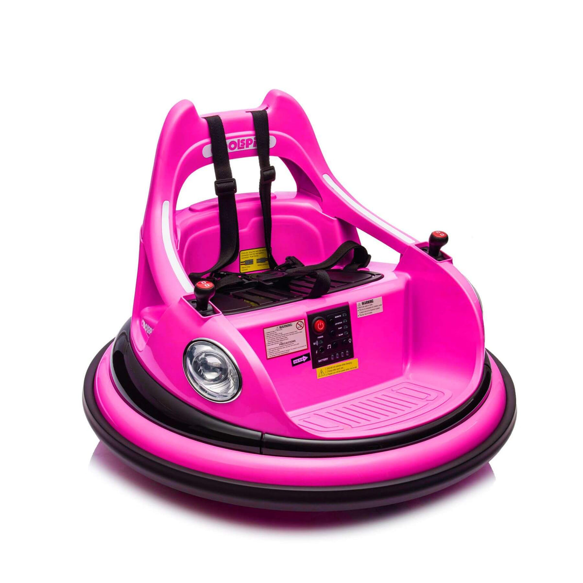 ToyRides Elite 12V Ride On Bumper Car for Kids, 1.5-5 Years Old, Pink