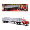 Kenworth W900 Frameless Dump Truck Red and Chrome ''Long Haul Trucker'' Series 1/32 Diecast Model by New Ray