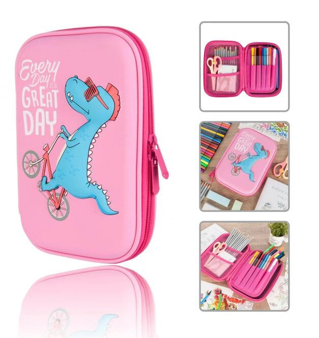 3D New Cute Eva Stationery Box Children's Multifunctional Large Capacity Pencil Bag Student Portable Square Pencil Box