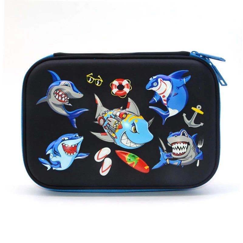 3D New Cute Eva Stationery Box Children's Multifunctional Large Capacity Pencil Bag Student Portable Square Pencil Box