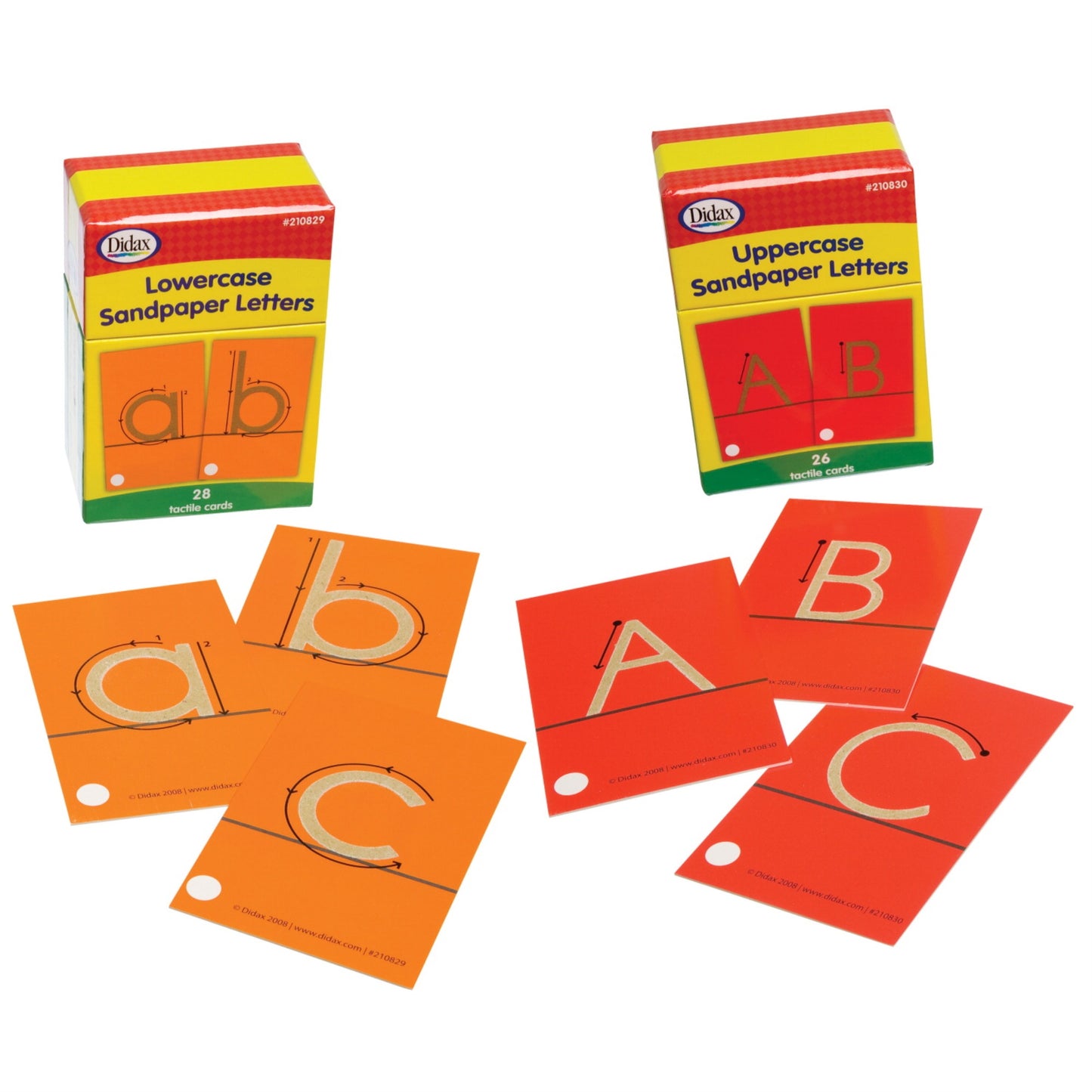 Didax Sandpaper Letters Boxed Set - 54 Tactile Alphabet Cards For Grades Pre-K To 1St - Uppercase & Lowercase Letter Resources For Learning
