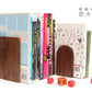 Japanese Style Simple Wooden Book Stand Creative Black Walnut Wood Thickened Bookshelf Bookend Student's Solid Wood Bookend Logo