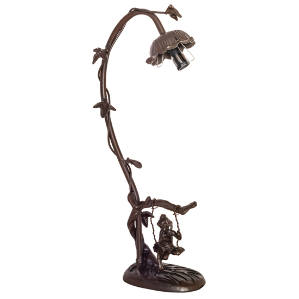16 High Cherub On Swing Accent Lamp