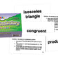 Learning Advantage Math Vocabulary Flash Cards, Set Of 179
