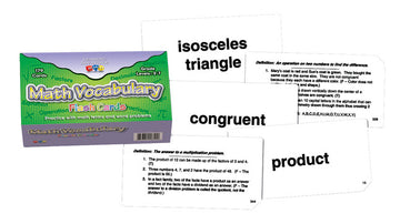 Learning Advantage Math Vocabulary Flash Cards, Set Of 179