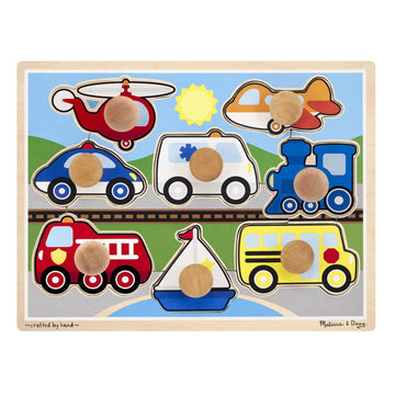 Melissa &Amp; Doug Vehicles Jumbo Knob Puzzle