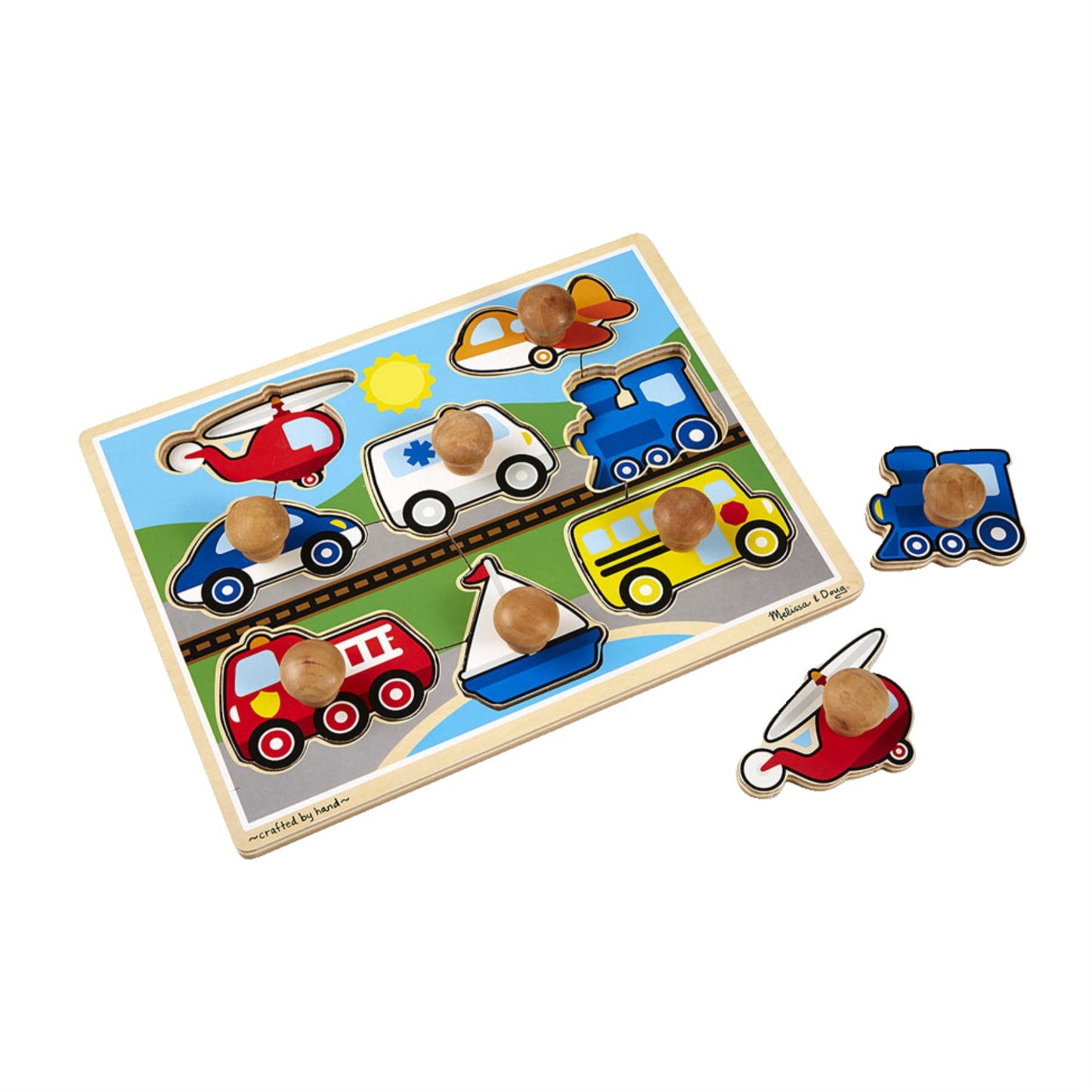 Melissa &Amp; Doug Vehicles Jumbo Knob Puzzle