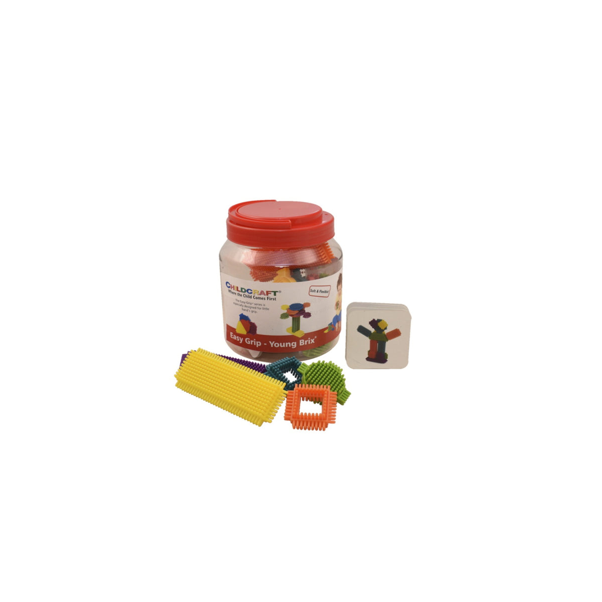 Childcraft Young Manipulative Brix, Assorted Colors, Set of 18
