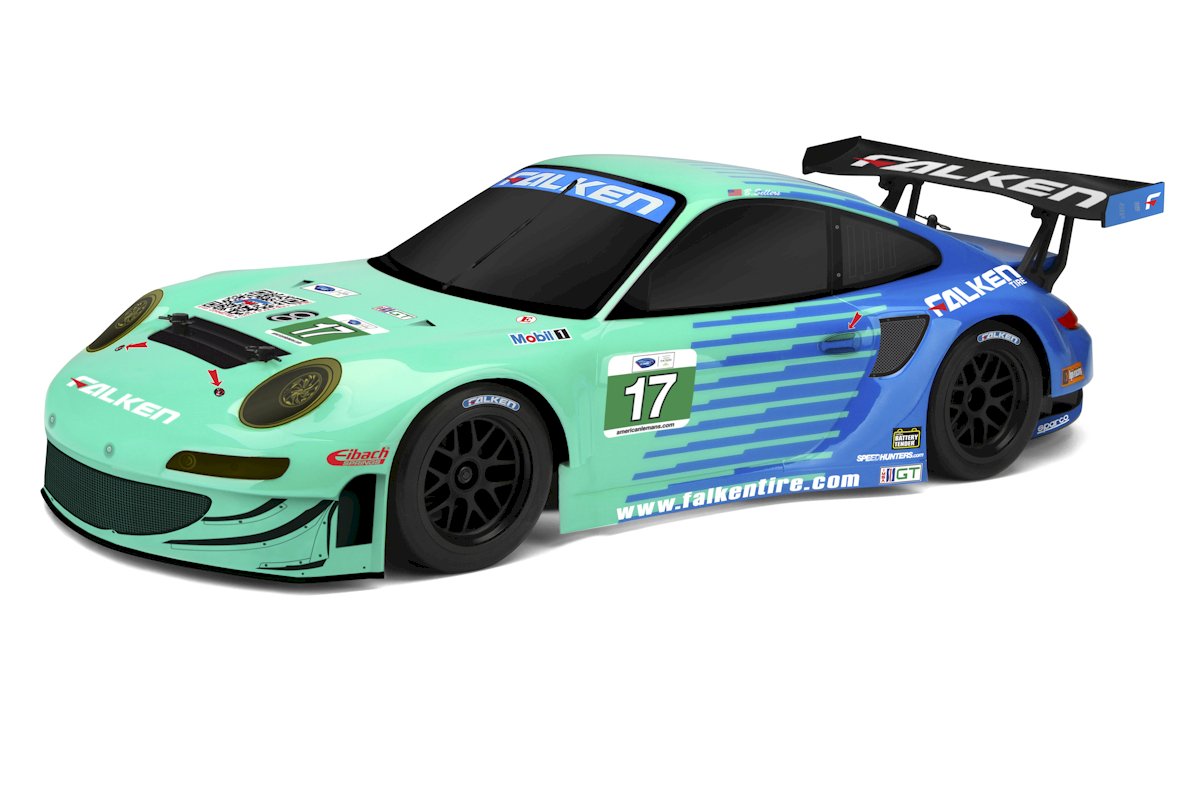 HPI Racing Sport 3 Flux Porsche 911 GT3 RSR Falken RTR – 1/10 Brushless On-Road Scale RC Car