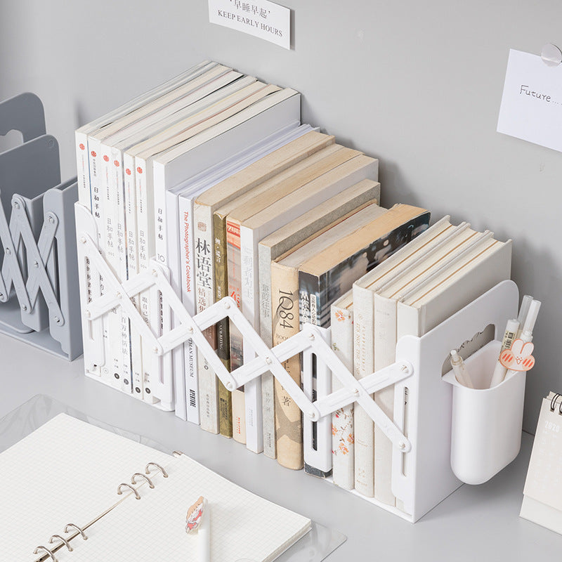 Retractable Book Stand Creative Student Bookshelf Book Holder Stretching Book Shelf Shrinking Book Shelf ins