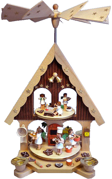 Alexander Taron 16294 Pyramid Baking Angels - 13.5" H x 9" D - Brown